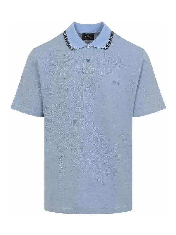 Brioni Polo - Bleu - Bleu - Homme | UJTA0LPA6271449 | thebs.com