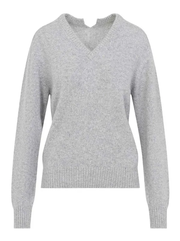 Carven Pull À Col V - Gris - Gris - Femme | 6252K21148LIGHT