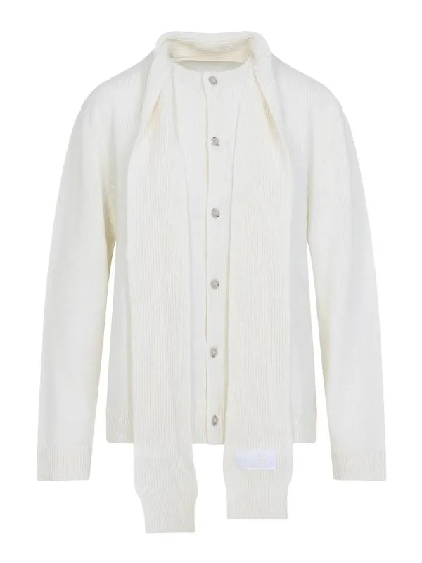 MM6 Maison Margiela Cardigan - Crème - Crème | S52HP0034M13140101