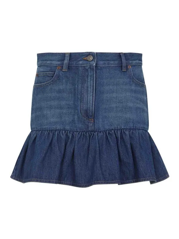 Valentino Jupe Midi - Délavé - Délavé - Femme | 7B3DD20L9KH558