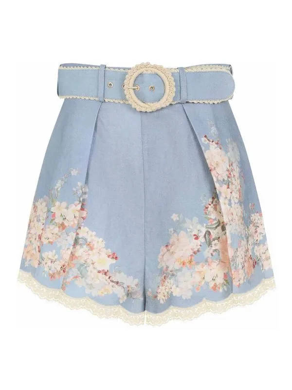 Zimmermann Short - Bleu - Bleu - Femme | 3558ASS255TEAL