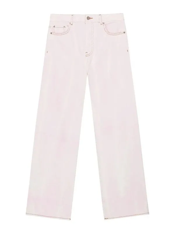 Ganni Jean Boyfriend - Blanc - Blanc - Femme | J1800868