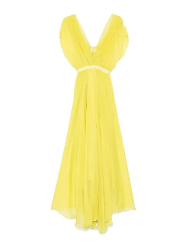 Forte Forte Robe De Soirée - Jaune | 13884MYDRESSCLOROFILLA