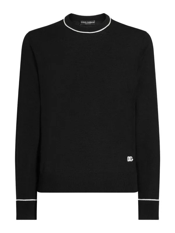 Dolce & Gabbana Pull Col Rond - Noir - Noir | GXX02ZJDVBSN0000