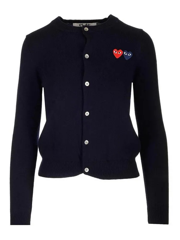 Comme des Garçons Play Cardigan - Bleu - Bleu - Homme | AXN0570512