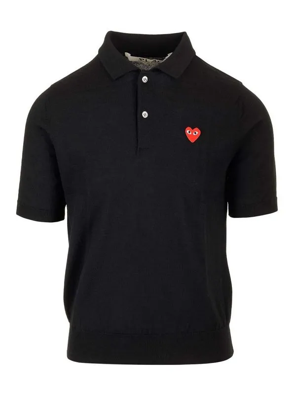 Comme des Garçons Play Polo - Noir - Noir - Homme | AXN0940511