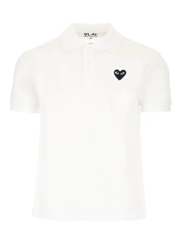 Comme des Garçons Play Polo - Blanc - Blanc - Homme | AXT0660512
