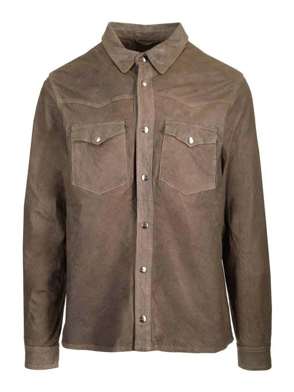 Giorgio Brato Blouson En Cuir - Marron | GU25S12099VBRUSHANETO
