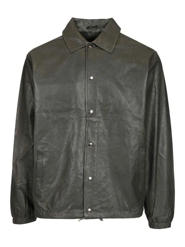 Giorgio Brato Blouson En Cuir - Wrinkled | GU25S24003STPYSMOKE