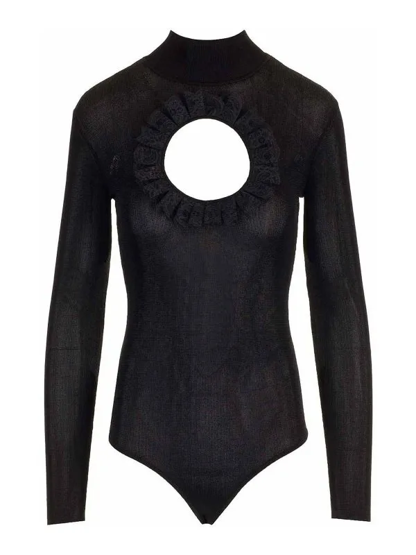 Self Portrait Top - Noir - Noir - Femme | SS25CK005TBBLACK