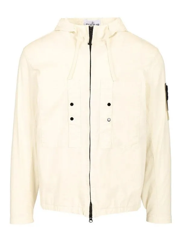 Stone Island Parka - Blanc - Blanc - Homme | 4100091S0010V0093