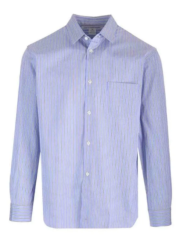 Comme Des Garcons Chemise - Bleu - Bleu | FZB125PER111STRIPE109