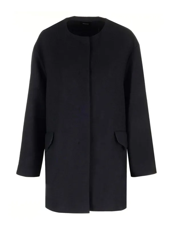 Theory Manteau Court - Bleu - Bleu - Femme | O0901405XHX