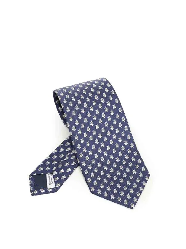 Ferragamo Cravate - Bleu - Bleu - Homme | 3512310778915FNAVY