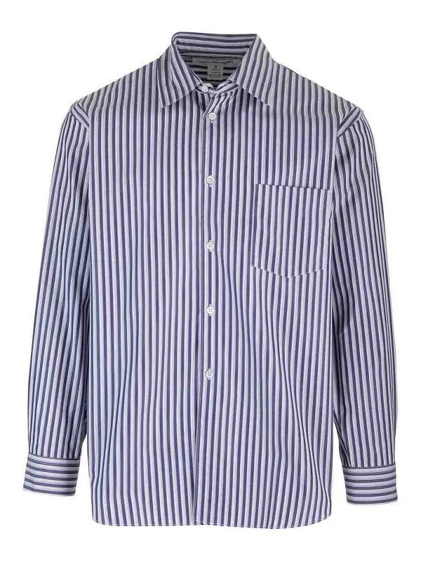 Comme Des Garcons Chemise - Blanc - Blanc | FZB220PER2STRIPE5
