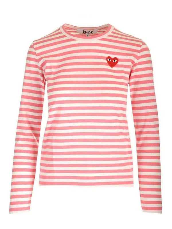 Comme des Garçons Play Pull Col Rond - Blanc | P1T2773PNKXWHT